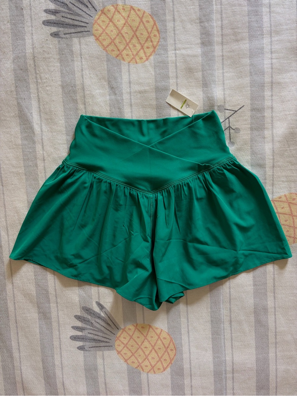 OFFLINE by Aerie Green Crossover Shorts - Picture 1 of 5